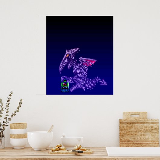 Super Metroid Ridley SNES Poster (Keuken)