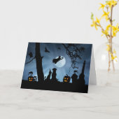 Super mignonne Halloween Chat et Carte Chien (Fleur jaune)