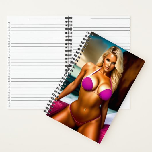 Super model dat zich in bikini fantasy Notitieboek (Binnen)