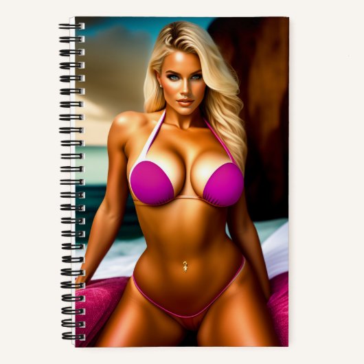 Super model dat zich in bikini fantasy Notitieboek (Voorkant)