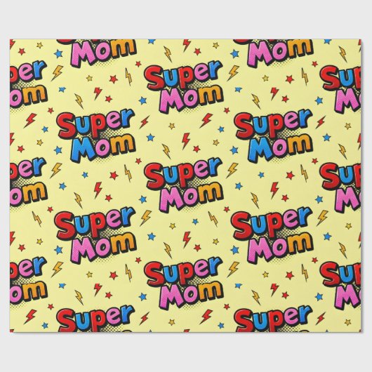 Super Moeder Cadeaupapier (Vlak)