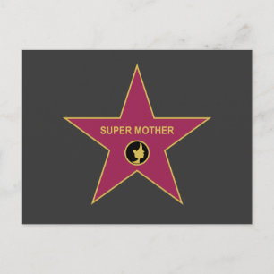 Super Moeder - de Ster van de Moeder Hollywood Briefkaart