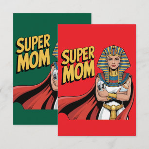 Super Moeder Egyptische Koningin Moederdag Bedankkaart