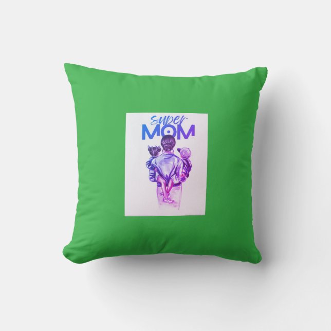 Super moeder gooi kussen (Voorkant)