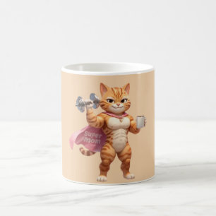 Super Moeder Gym Kat Mok - Grappig Fitness Koffie