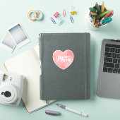 Super moeder in roze waterverf hart, moederdag sticker (iPad Cover)