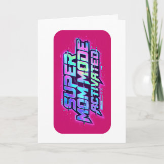 Super Moeder Modus Geactiveerde Retro Glitch Tekst Kaart