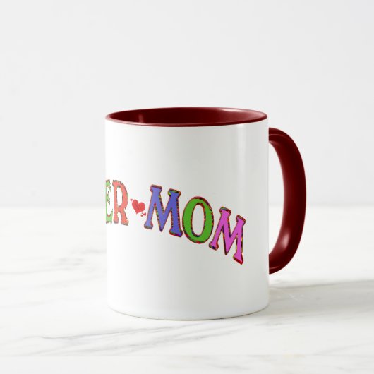 Super moeder moederdag mok cadeau idee (Voorkant rechts)