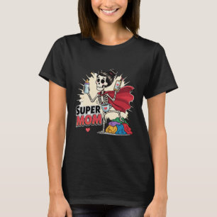 Super Moeder Skelet Retro Grappige Moederdag T-shirt