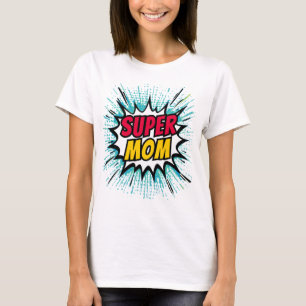 Super Moeder strip barst T-Shirt