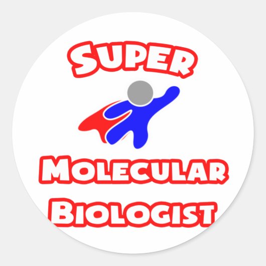 Super Moleculair Bioloog Ronde Sticker (Voorkant)