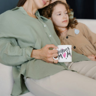 Super mom Autism appreciation Coffee mug Tweekleurige Koffiemok