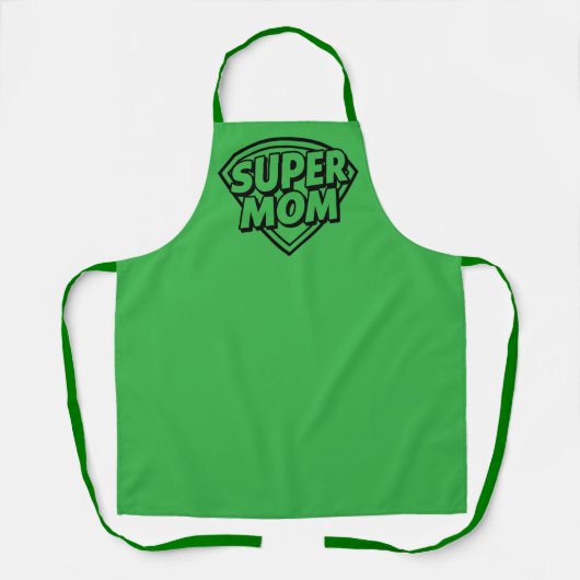 Super Mom Embleem Graphic Schort (Voorkant)