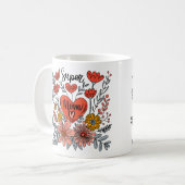 Super Mom Floral Mug (Devant gauche)