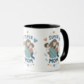 "Super MOM" Mok - Vier het moederschap elke dag (Voorkant rechts)