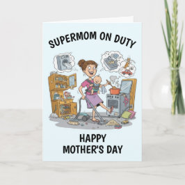 Super Mom Mother's Day Card Kaart