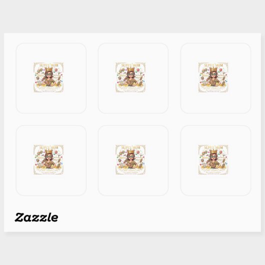 Super mom sticker carré (Feuille)