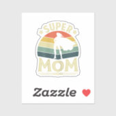 Super Mom Super Teacher Super Moe Grappig Sticker (Vel)