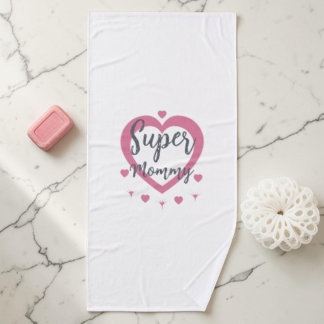 Super Mommy Personalized Best Mom Gift Bath Towel Badhanddoek