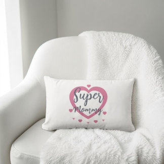 Super Mommy Personalized Best Mom Gift Lumbar Kussen