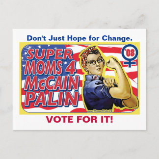 Super Moms voor McCain Palin Briefkaart