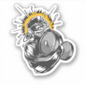 Super Monkey Gym Sticker (Voorkant)