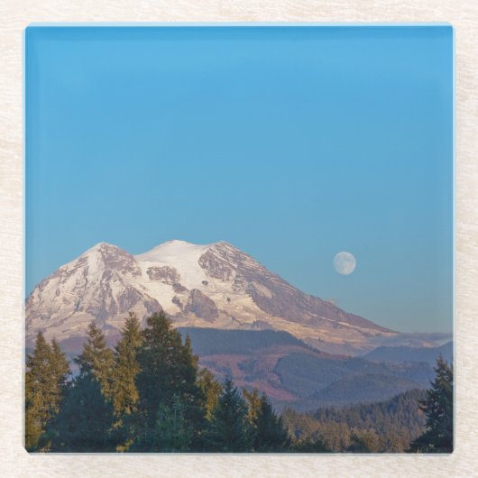 Super Moon 2014 Glazen Onderzetter (Voorkant)