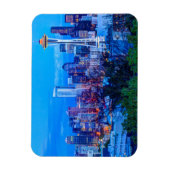 Super Moon bij de skyline van Seattle Magneet (Verticaal)