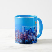 Super Moon bij de skyline van Seattle Mok (Voorkant rechts)