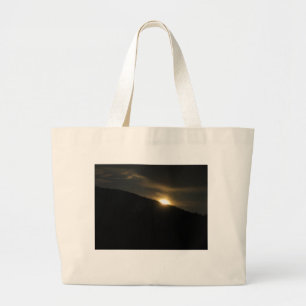 Super Moon boven Washington Mountain Grote Tote Bag