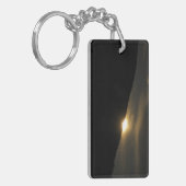 Super Moon boven Washington Mountain Sleutelhanger (Voorkant Links)