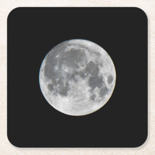 Super Moon   Mendota Heights Minnesota Vierkante Kartonnen Onderzetter