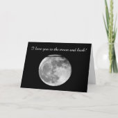 Super Moon met Vliegtuig Passing/! Kaart (Voorkant)