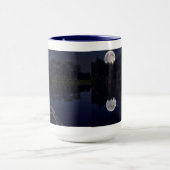 Super Moon over het meer van Canoe Late bij nacht Mok (Midden)