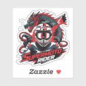 Super Moto Rider � Motorcycle Sticker (Vel)