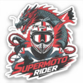 Super Moto Rider � Motorcycle Sticker (Voorkant)
