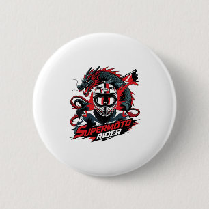 Super Moto Rider � Motorfiets Ronde Button 5,7 Cm