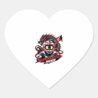 Super Moto Rijder � Motorfiets Hart Sticker