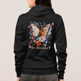 Super Natural Soul: Butterfly Garden Art Hoodie