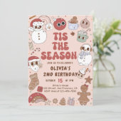 Super Noël Hippie Père Noël Invitation d'anniversa (Debout devant)