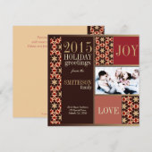 Super Noël Rouge Gold Carte photo (Devant / Derrière)