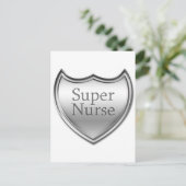 Super Nurse Emblem Briefkaart (Staand voorkant)