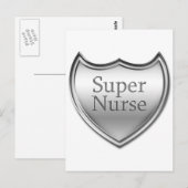 Super Nurse Emblem Briefkaart (Voorkant / Achterkant)