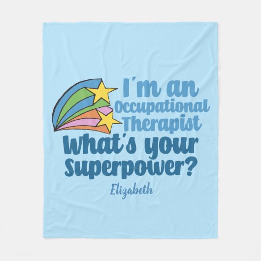 Super Occupational Therapist Cute OT Monogram Fleece Deken (Voorkant)