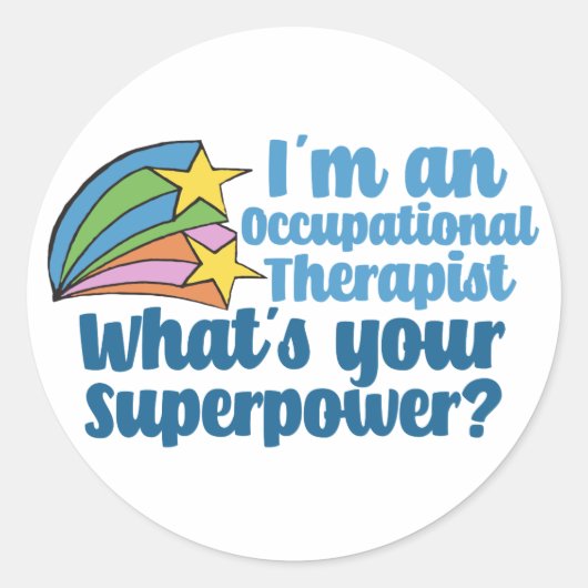 Super Occupational Therapist Cute OT Ronde Sticker (Voorkant)