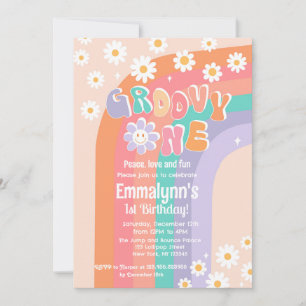 Super One Boho Daisy Invitations pour le premier a