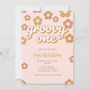 Super One Boho Daisy Première Invitation d'anniver