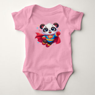Super Panda Held — Schattige Kawaii Vliegende Pand Romper