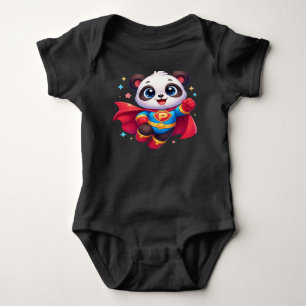 Super Panda Hero — Cute Kawaii Vliegende Panda Bab Romper