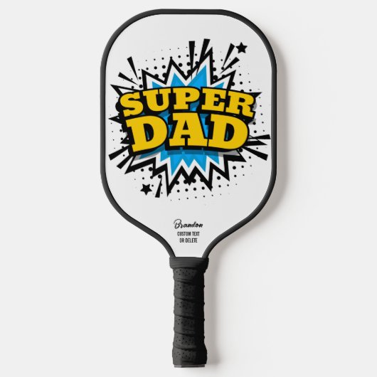 Super Pap Comic Strip Action Bubble, aangepaste te Pickleball Paddle (Voorkant)